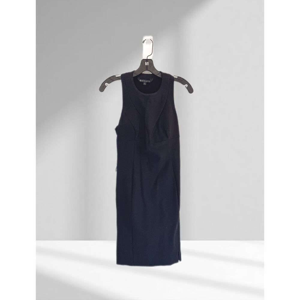 Athleta black sleeveless sheath dress 0"